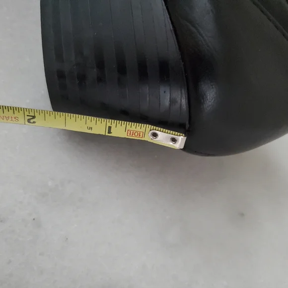 Mephisto Black Leather Round Toe Chunky Heel Velcro Strap Women's Shoe 5 1/2 8 - Picture 15 of 15